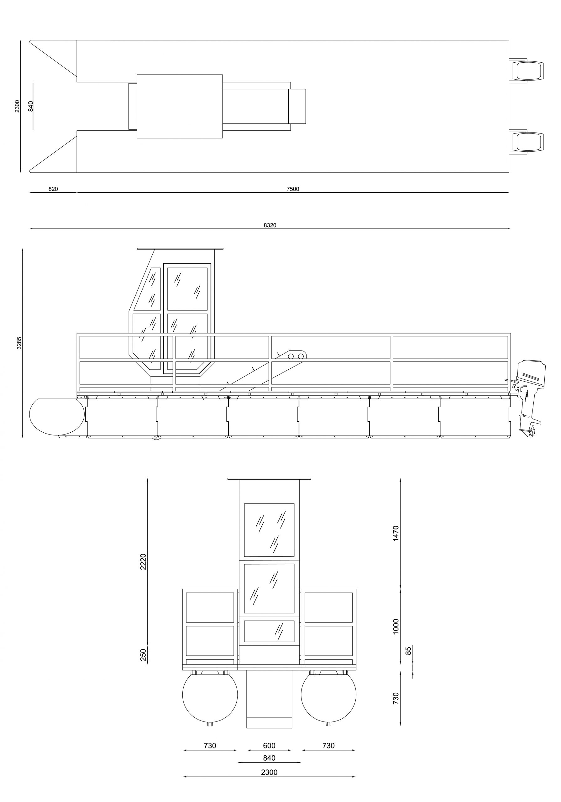 Lancha Nuevaera Marine NE-830 Skimmer