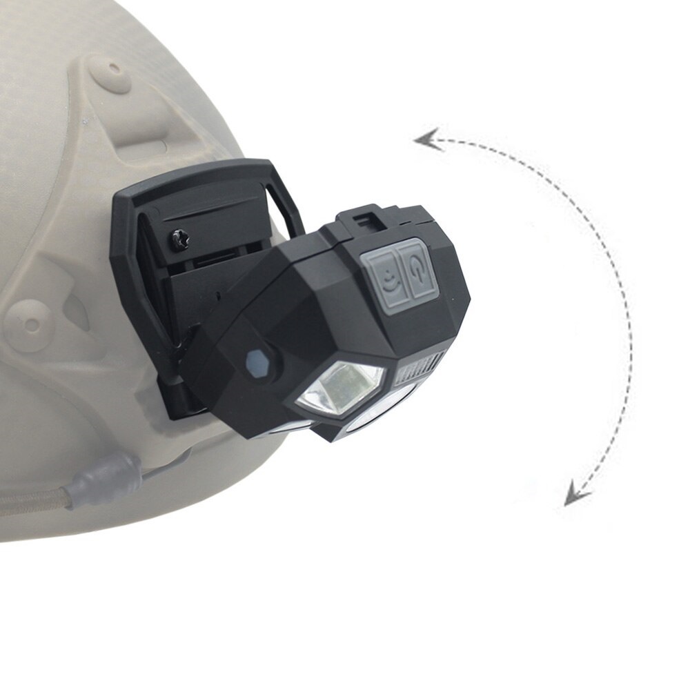 Linterna frontal con montura para casco táctico