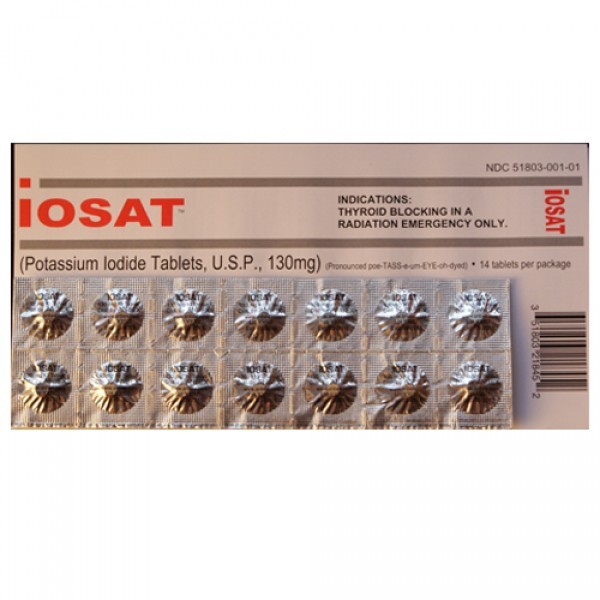 Tabletas de Yodo IOSAT - Radiológica