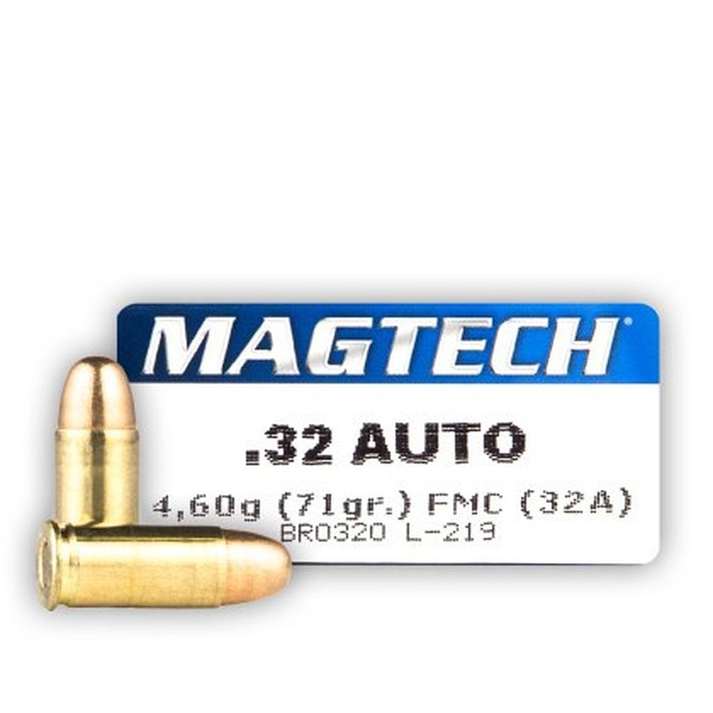 Bala Cal 7.65 mm / .32 Auto FMC 4,60 g. (71 gr.) Magtech
