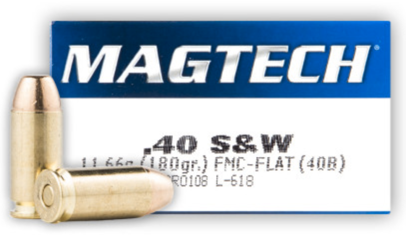 Bala Cal .40 S&amp;W 11,66 g. (180 gr.) Magtech