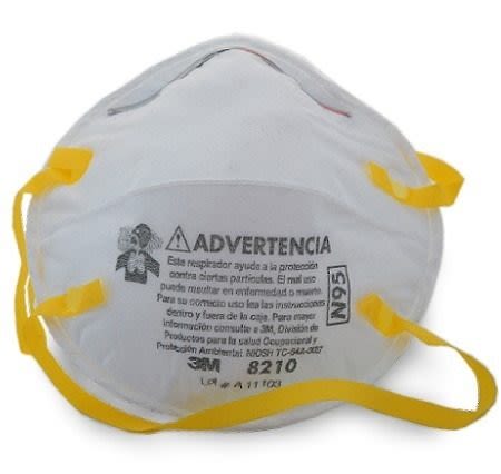 Mascarilla 3M (8210) Respirador contra partículas N95 (20 uds.)