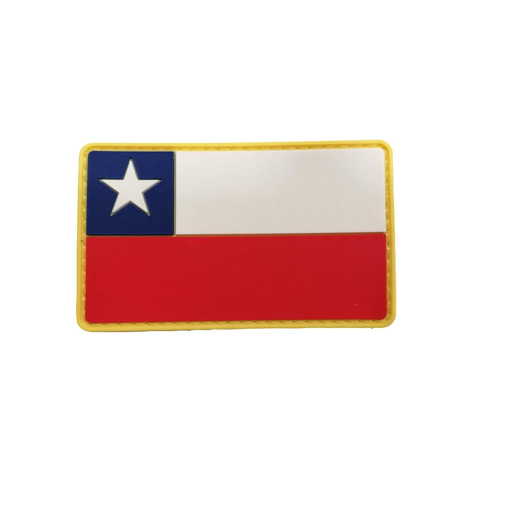 Parche de PVC bandera chilena con velcro