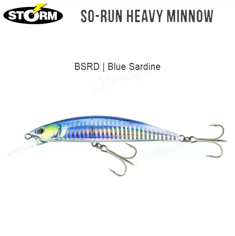 Señuelo Storm So-Run Heavy Minnow Blue Sardin 90mm./27g.