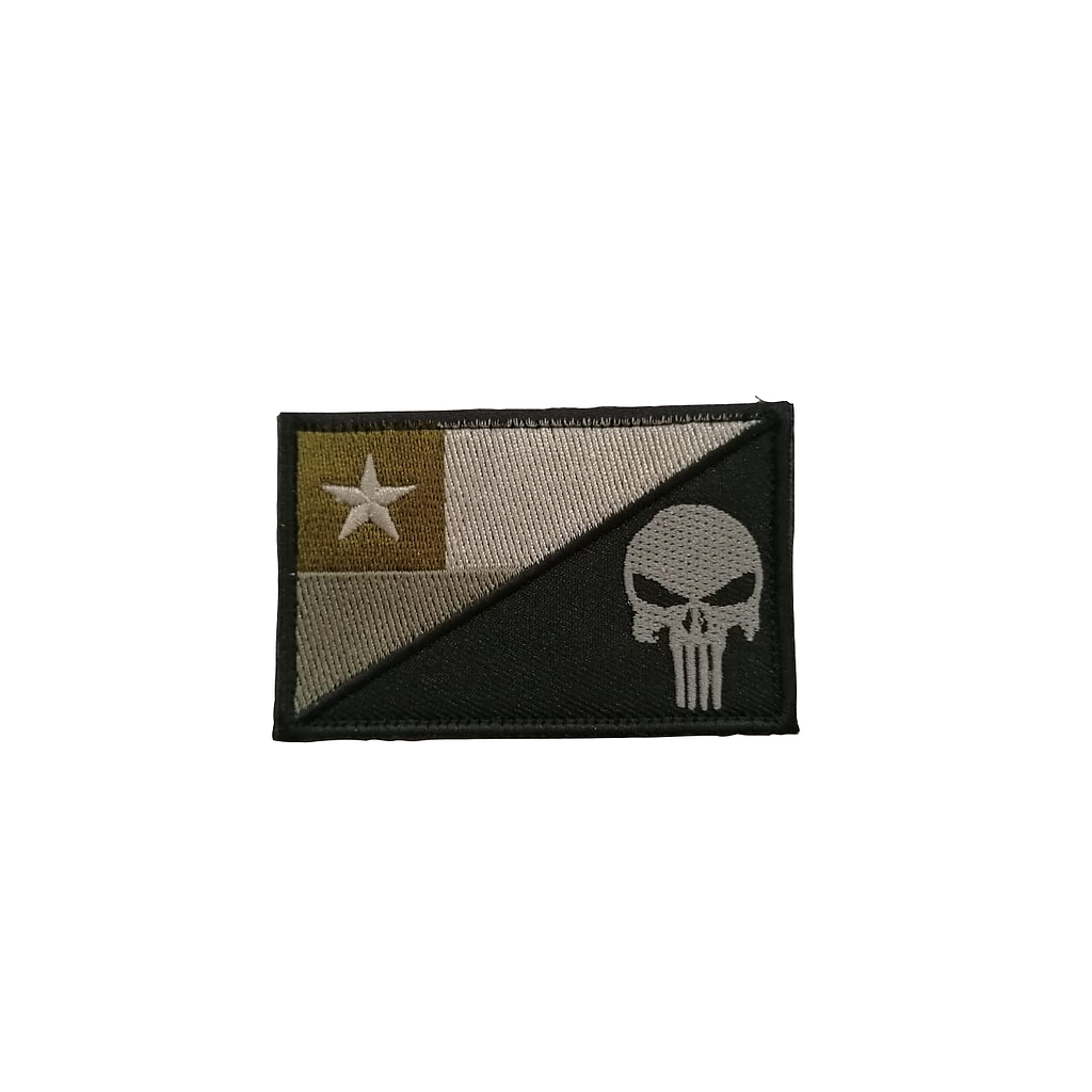 Parche bordado Bandera chilena tonos OD / Punisher