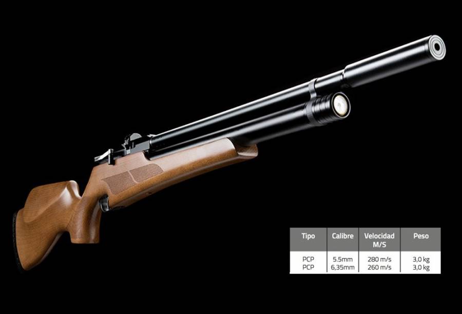 Rifle de aire PCP M16 MULT 5.5 / 6.35 Artemis