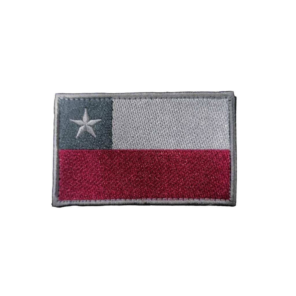 Parche bordado bandera chilena tonos Sepia