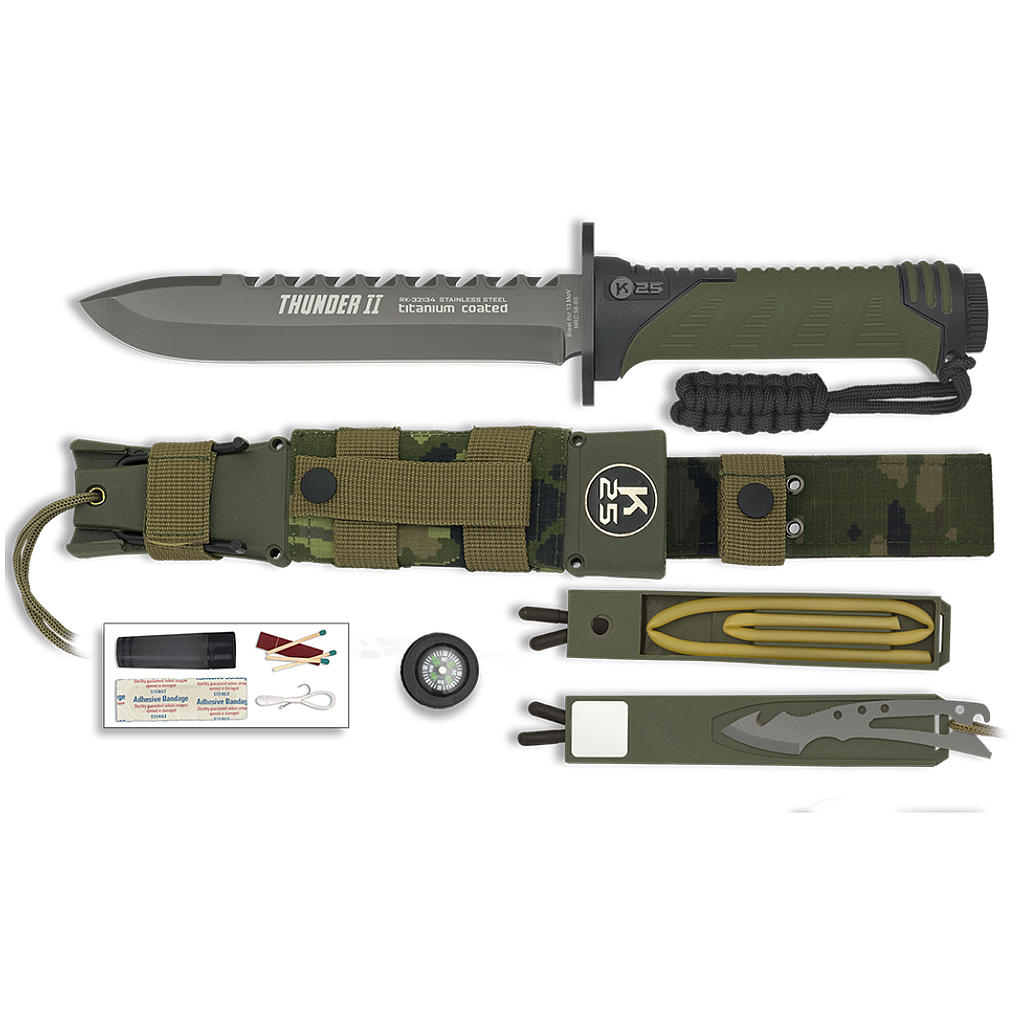 Cuchillo K25 de supervivencia Thunder II