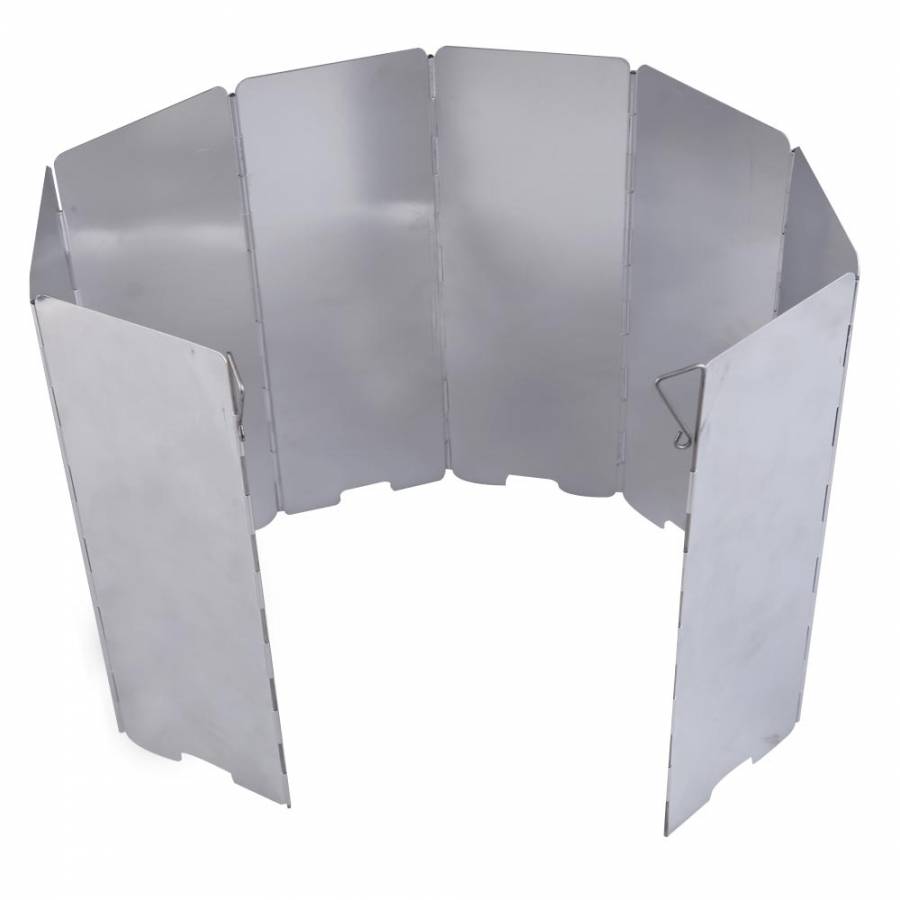 Pantalla cortaviento con estuche para cocinilla de camping