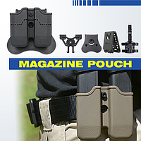 Funda doble porta cargadores 9mm polímero