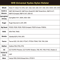 Funda Interna Kydex + Nylon Universal