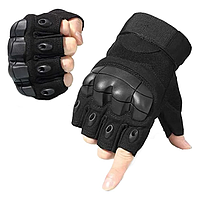 Guantes tácticos sin dedos con nudillos de goma